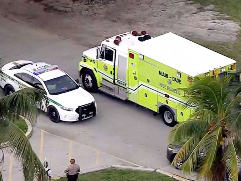 PHOTO: Authorities respond to the scene of a reported shark attack in Miami.