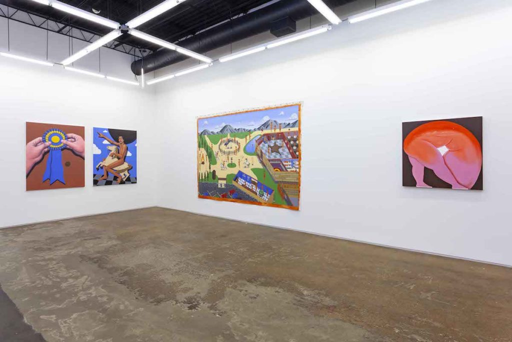 Installation view of "Show Me Yours," 2019, at Monique Meloche Gallery, Chicago