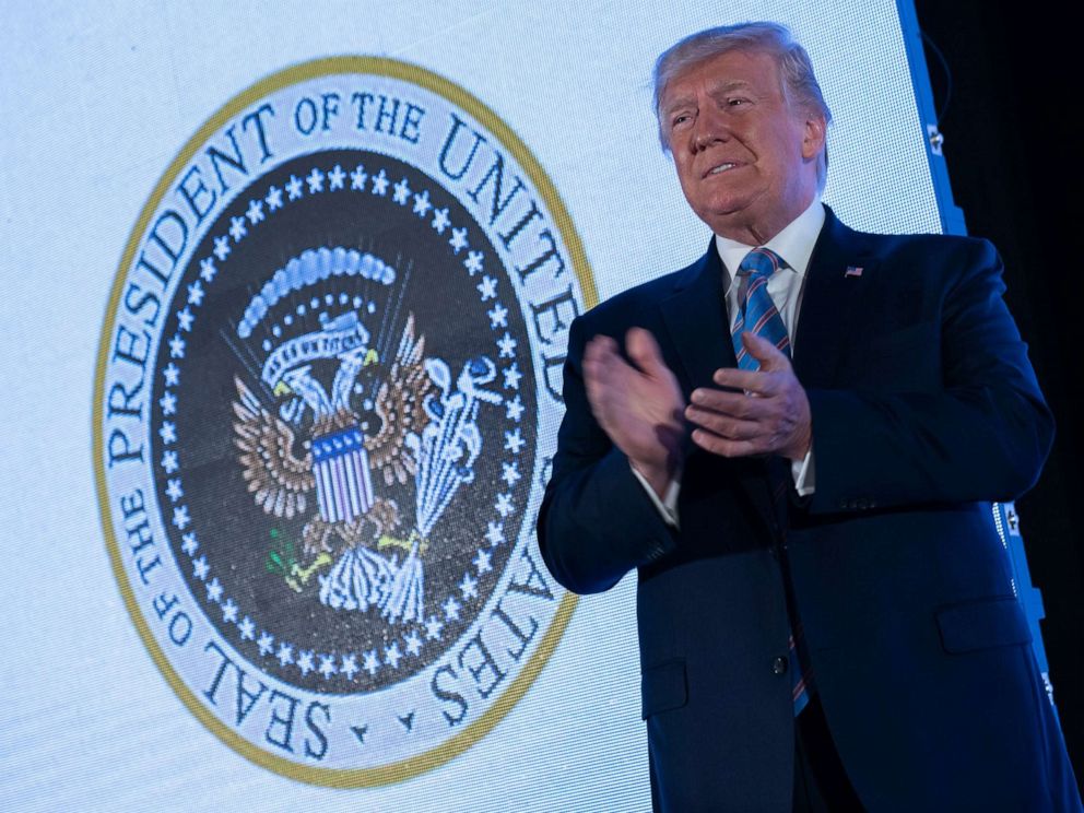 PHOTO: President Donald Trump makes remarks at Turning Point USAs Teen Student Action Summit 2019 (TSAS), Washington, DC, USA, July, 23 2019.