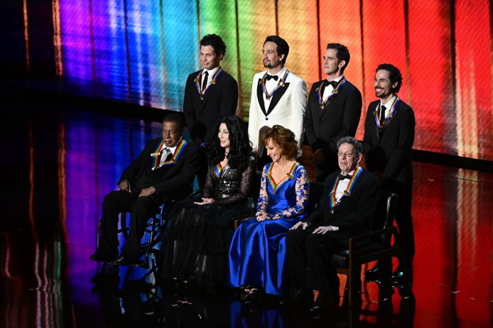 "Hamilton" co-creator Lin-Manuel Miranda and his collaborators were celebrated during the 2018 Kennedy Center Honors.