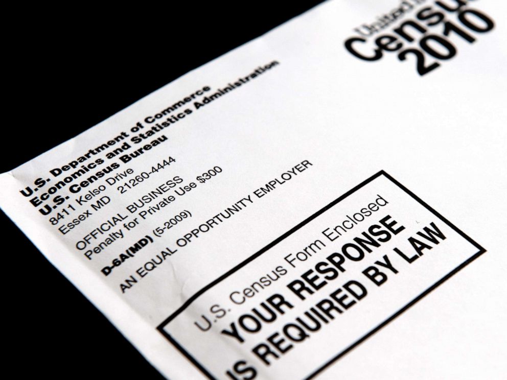 PHOTO: The official U.S. Census form is pictured on March 18, 2010 in Washington, D.C.