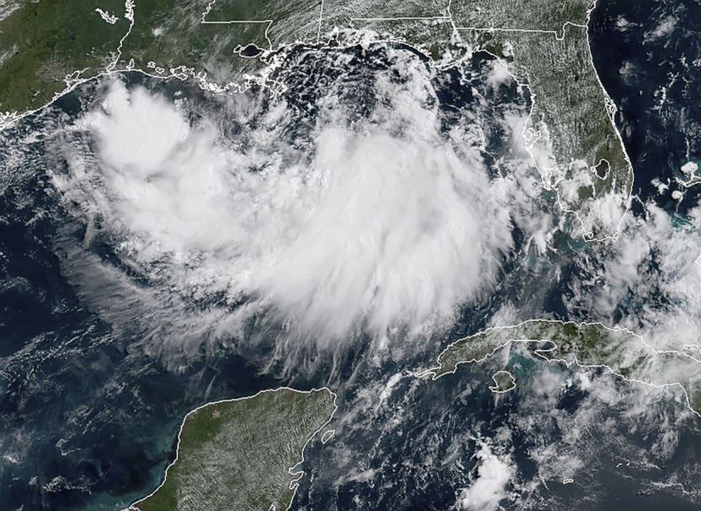 PHOTO: This satellite image obtained from NOAA/RAMMB, shows tropical storm Barry in the Gulf of Mexico, on July 11, 2019, at 11:40am local time.