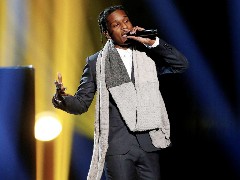 PHOTO: A$AP Rocky performs during the 42nd American Music Awards in Los Angeles, Nov. 23, 2014.