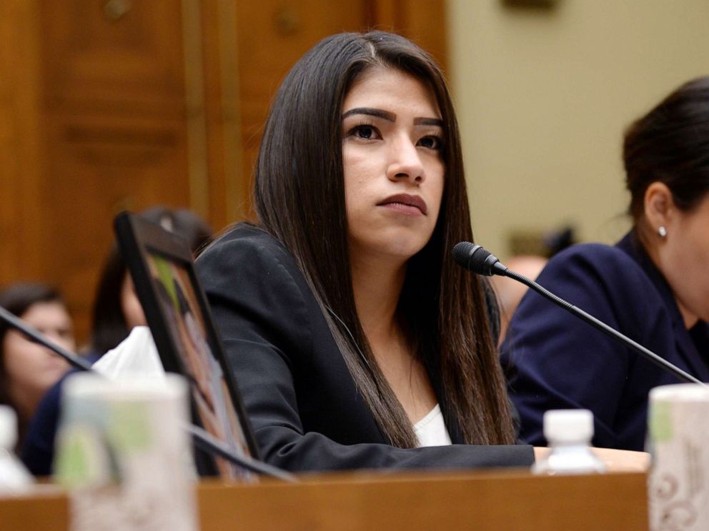 PHOTO: Yazmin Juarez, mother of 19-month-old Mariee, who died after detention by U.S. Immigration and Customs Enforcement, testifies before a House Oversight Subcommittee on Civil Rights and Human Services hearing in Washington, July 10, 2019.