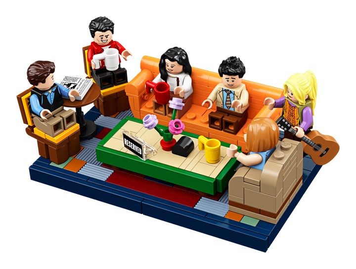 From left: Figures of Chandler, Joey, Monica, Ross, Phoebe and Rachel are included in the new Lego set.