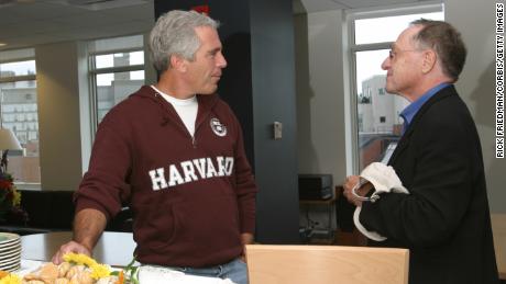 Jeff Epstein with Alan Dershowitz in this September 2004 file photo. 