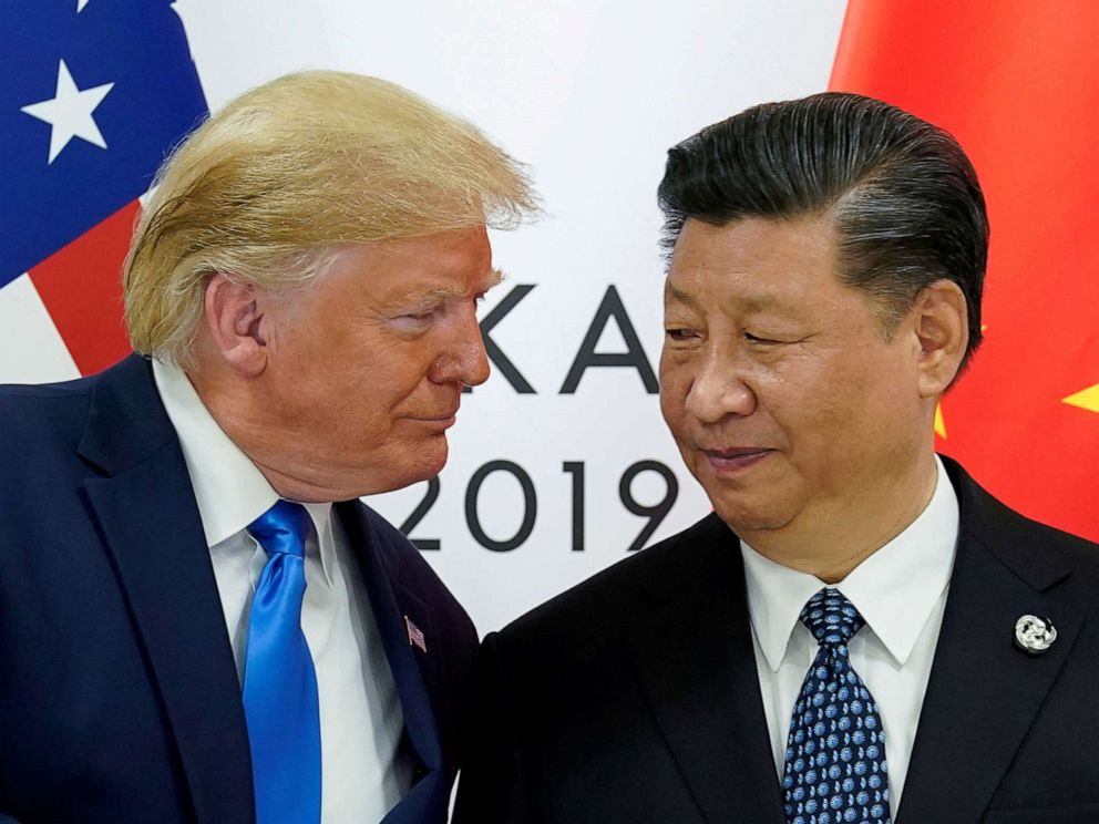 PHOTO: President Donald Trump meets with Chinas President Xi Jinping at the start of their bilateral meeting at the G20 leaders summit in Osaka, Japan, June 29, 2019.