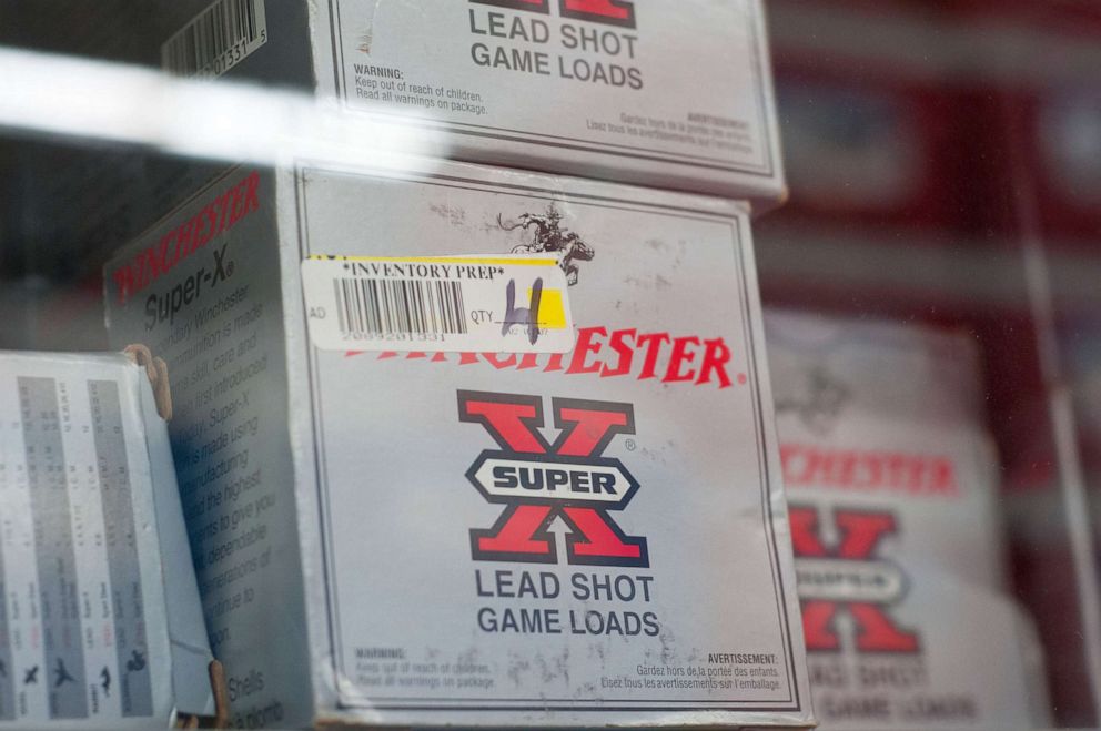PHOTO: Walmart carrying ammunition on shelves in their store.