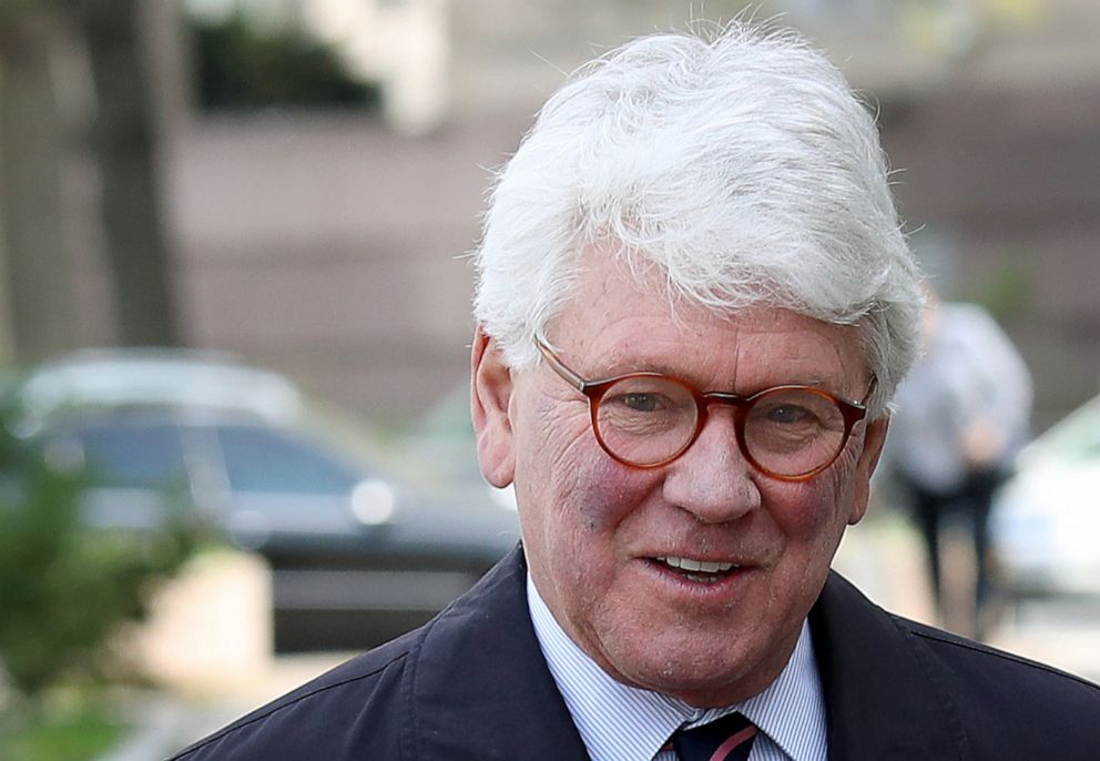 PHOTO: Greg Craig, former White House counsel under former U.S. President Barack Obama, arrives at U.S. District Court for his arraignment April 12, 2019, in Washington, DC.