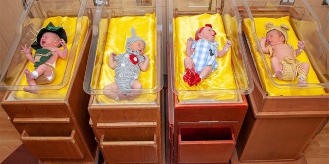 Newborns were dressed as characters from "The Wizard of Oz" at West Penn Hospital in Pittsburgh. (Photo courtesy of Allegheny Health Network)