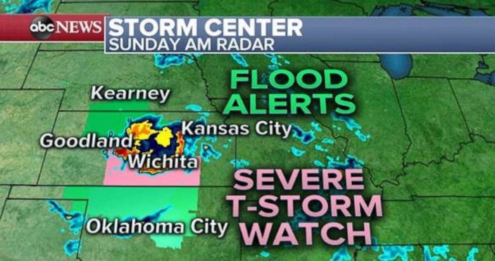 PHOTO: Severe storms are expected to move across the Midwest throughout the day.