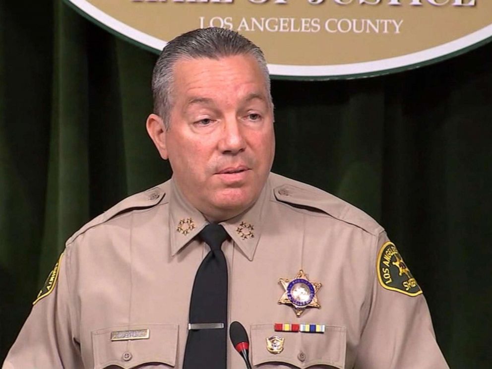 PHOTO: Los Angeles County Sheriff Alex Villanueva gives a press conference on August 28, 2019.