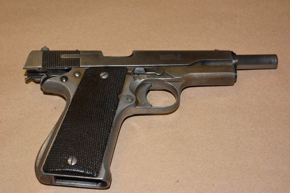 PHOTO: Paul Steber was in possession of two firearms, a 9mm semi-automatic pistol and a black powder/percussion double-barrel 12-gauge shotgun. 