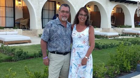 Matthew and Marie Trainer on vacation in Dominican Republic days before a life-threatening infection sent her to the hospital. 