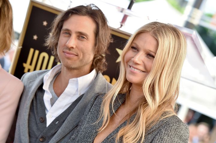 Falchuk and Paltrow attend the ceremony honoring Ryan Murphy with a star on the Hollywood Walk of Fame on Dec. 4, 2018, in Ho