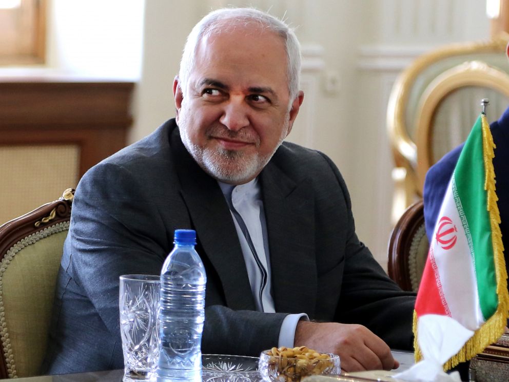 PHOTO: Irans Foreign Minister Mohammad Javad Zarif attends a meeting with Omans Minister of State for Foreign Affairs Yousuf bin Alawi bin Abdullah in Tehran on July 27, 2019.