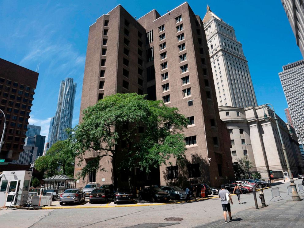 PHOTO: This file photo taken on Saturday, Aug. 10, 2019, shows the Metropolitan Correctional Center where financier Jeffrey Epstein was being held before his alleged suicide. 