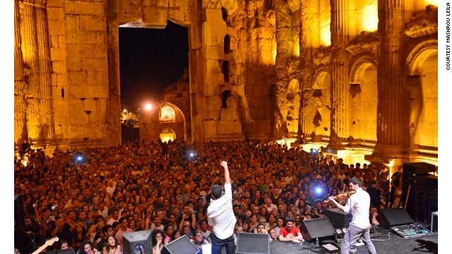 Mashrou&#39; Leila performs at the Baalbek International Festival in Lebanon in 2013. 