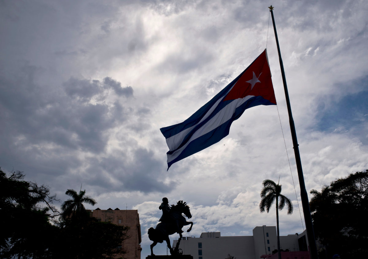 The Cuban flag.