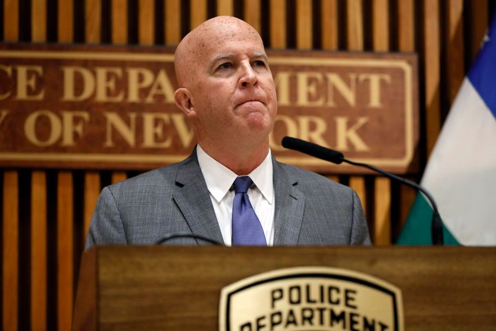 NYPD Commissioner James O&rsquo;Neill announcing his decision to fire Daniel Pantaleo.