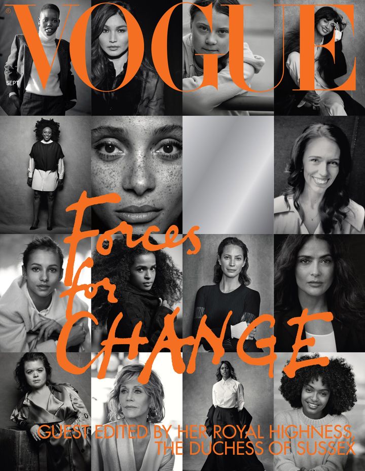 The cover of British Vogue&rsquo;s September issue, entitled &ldquo;Forces for Change,&rdquo; shot by Peter Lindbergh.