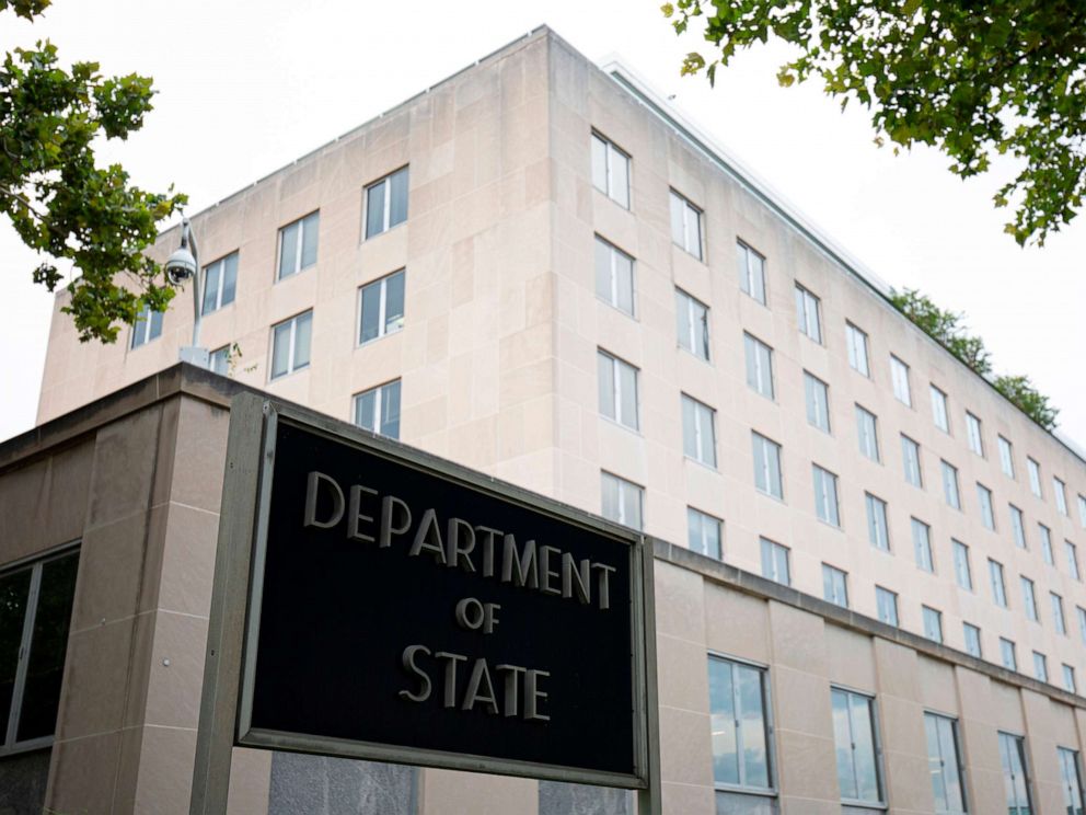 PHOTO: The US Department of State building is seen in Washington, DC, on July 22, 2019.