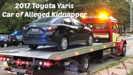 Police distributed this photo of the car of Sharena Nancy, a woman who is charged with kidnapping. 