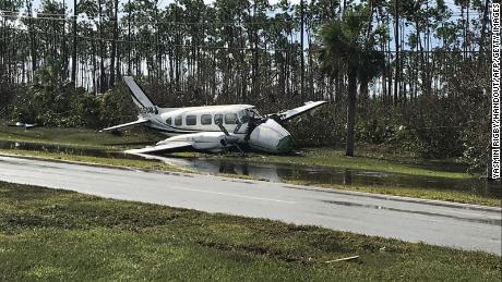 Hurricane Dorian tossed a small plane across Grand Bahama International Airport in Freeport. 