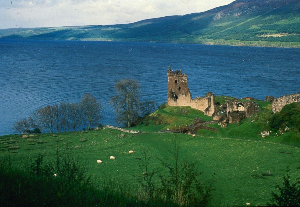 PHOTO: Scotlands 23-mile long Loch Ness, where some believe the elusive monster Nessie lives. Urquhart Castle looks out over the water.