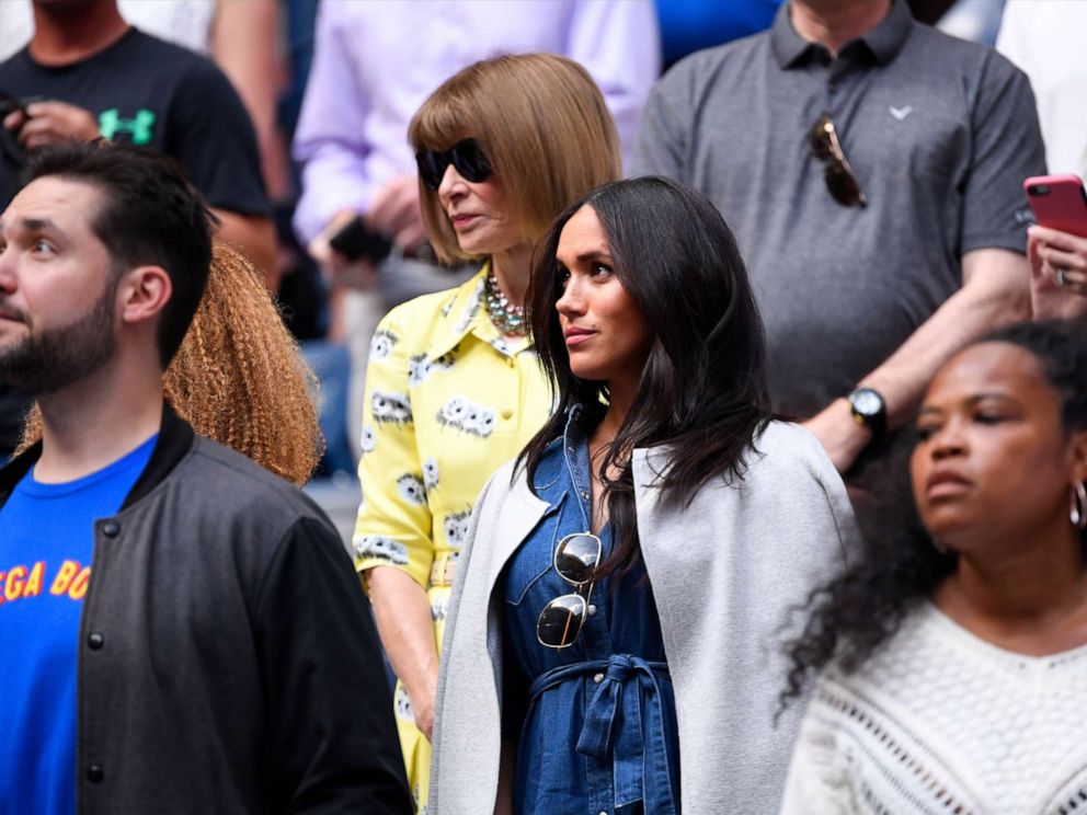 PHOTO: Meghan Markle arrives to watch the womens singles final match between Serena Williams of the United States and Bianca Andreescu of Canada on day thirteen of the 2019 U.S. Open tennis tournament at USTA Billie Jean King National Tennis Center.