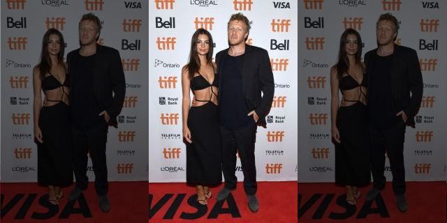 Emily Ratajkowski and Sebastian Bear-McClard attend the "Uncut Gems" premiere during the 2019 Toronto International Film Festival at Princess of Wales Theatre on September 09, 2019 in Toronto, Canada.