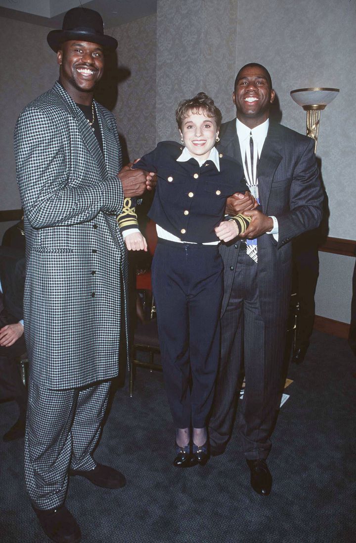 O'Neal, Kerri Strugg and Magic Johnson during the Magic Johnson Awards in Universal City, California.&nbsp;