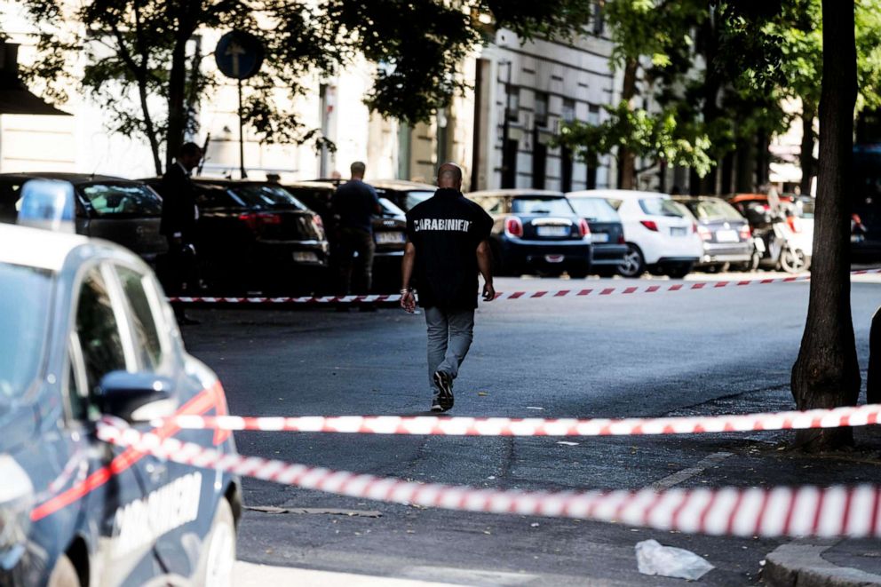 PHOTO: The scene where Mario Cerciello Rega, a 35-year-old deputy brigadier in Italys Carabinieri paramilitary police force, was killed in Rome on July 26, 2019.