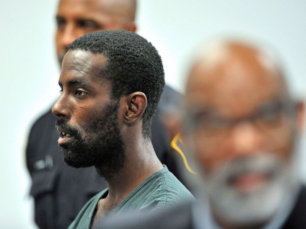 PHOTO: Deangelo Martin stands for a probable cause hearing, in Detroit, June 20, 2019. 