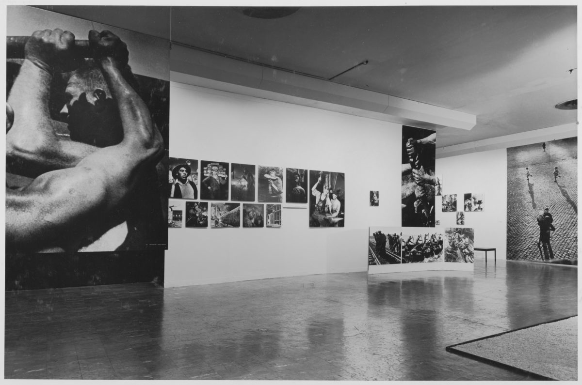 Installation view of 'The Family of Man' at MoMA.