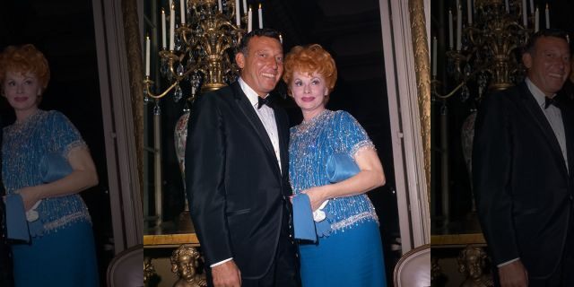 Lucille Ball, actress-comedian, with husband Gary Morton.