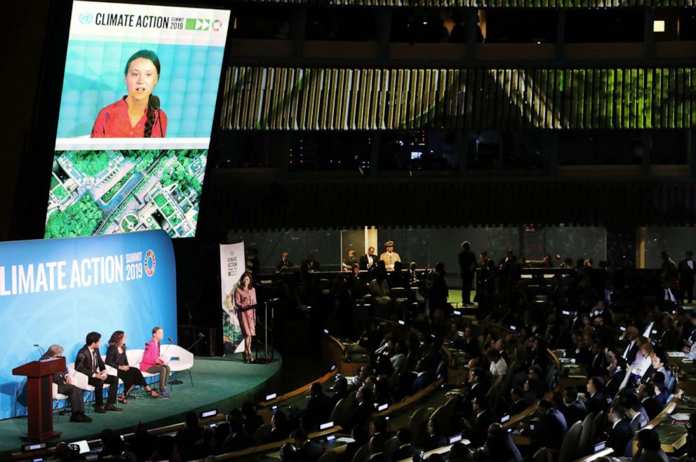 PHOTO: Greta Thunberg speaks at the United Nations (UN) Climate Action Summit on Sept. 23, 2019 in New York City.