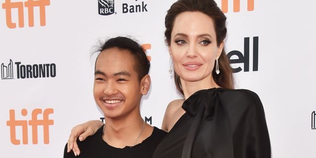 Angelina Jolie and her son Maddox Jolie-Pitt. 