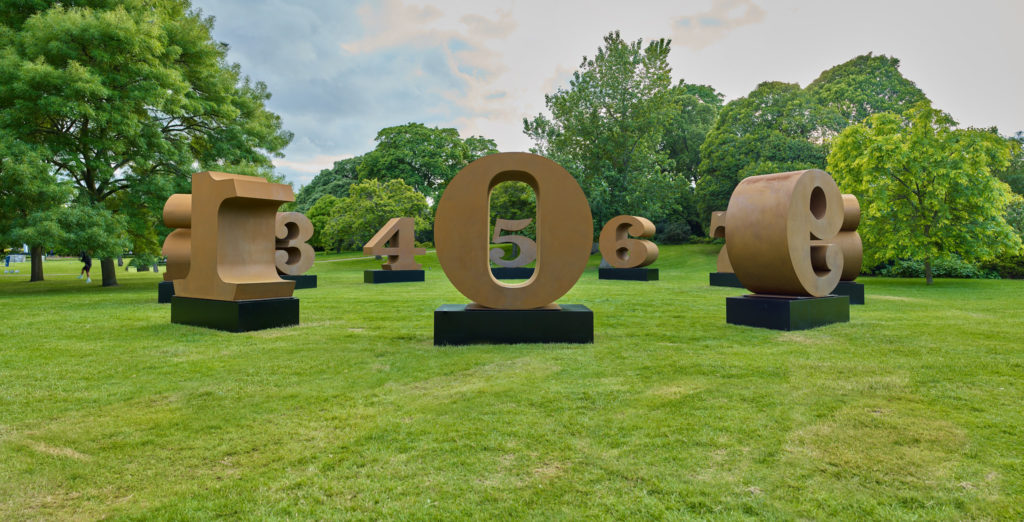 Robert Indiana, 'ONE through ZERO,' 1980-2002, Waddington Custot , Frieze Sculpture 2019