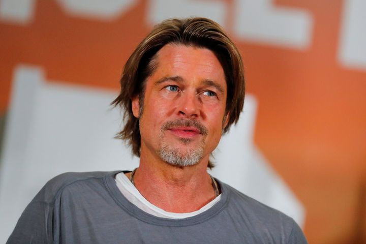 Brad Pitt poses for a picture in Beverly Hills, California, on July 11, 2019.