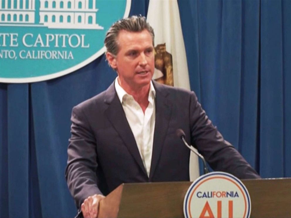 PHOTO: California Governor Gavin Newsom gives a press conference about teen vaping, Sept. 16, 2019.
