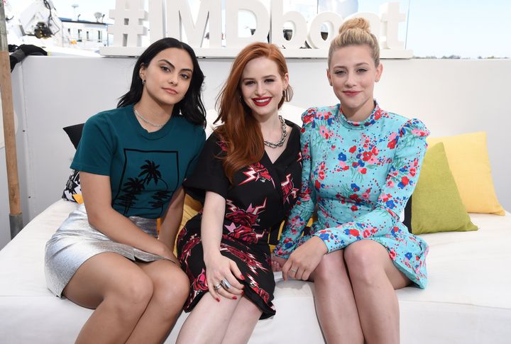 Camila Mendes, Madelaine Petsch and Lili Reinhart attend San Diego Comic-Con 2019.