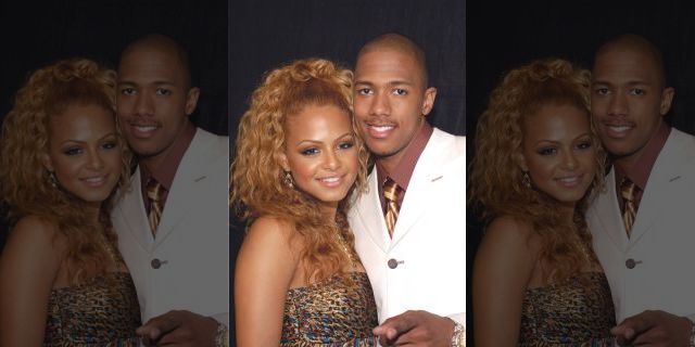 Christina Milian (L) and Nick Cannon during 19th Annual Soul Train Awards