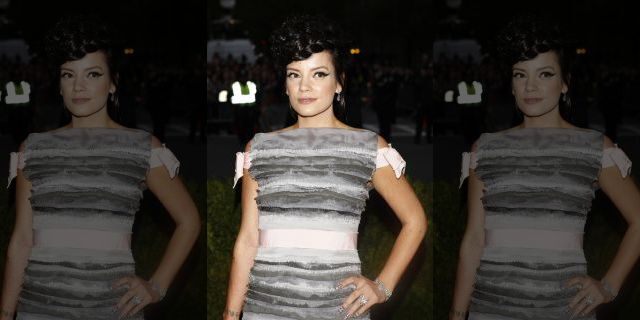 Singer Lily Allen arrives at the Metropolitan Museum of Art Costume Institute Gala Benefit on May 5, 2014.