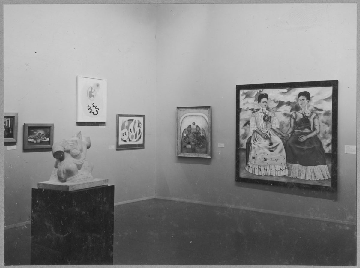 Installation view of 'Twenty Centuries of Mexican Art' at MoMA.