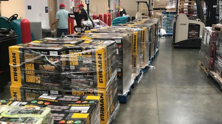 All 100 of these generators were purchased in Florida and are being shipped to the Bahamas.