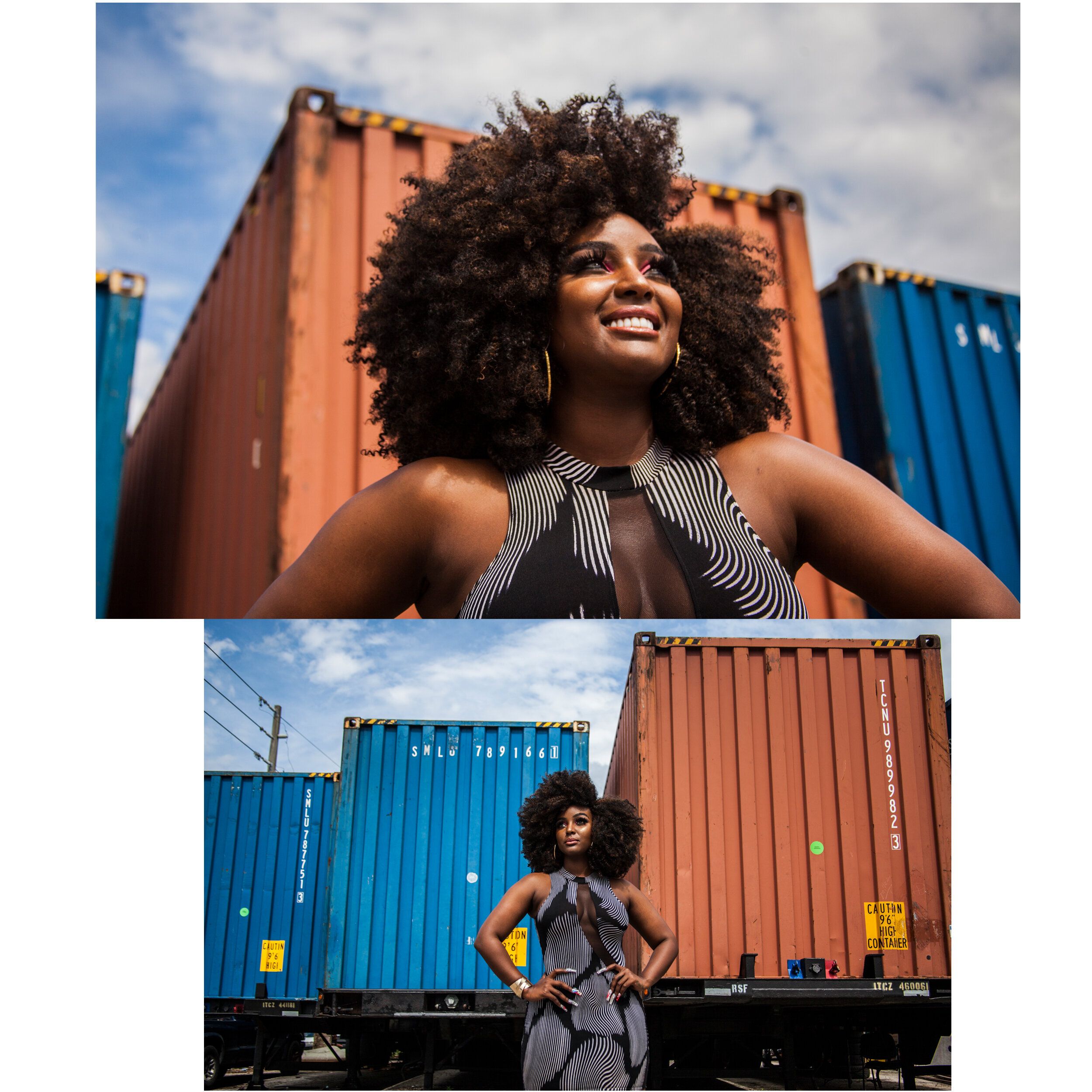 Amara La Negra, a Dominican-American hip-hop artist stands and poses in Miami, Florida on Aug. 29, 2019.&nbsp;