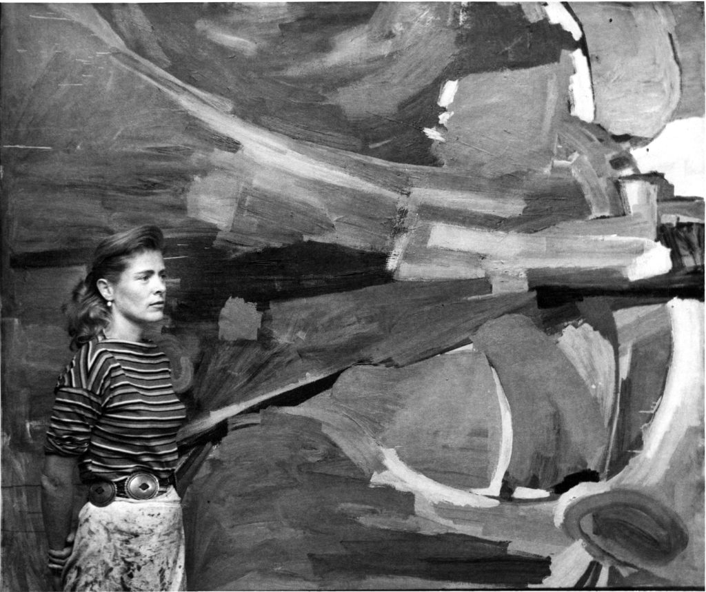 Mary Abbott in her studio, ca. 1950