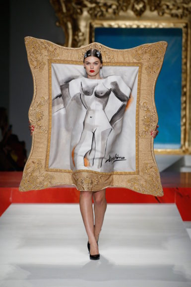 The Moschino runway show during Milan Fashion Week