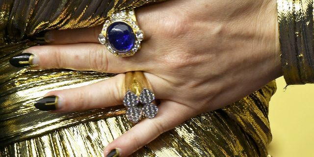 Natasha Lyonne, jewelry detail, attends the 71st Emmy Awards at Microsoft Theater on Sept. 22, 2019 in Los Angeles.